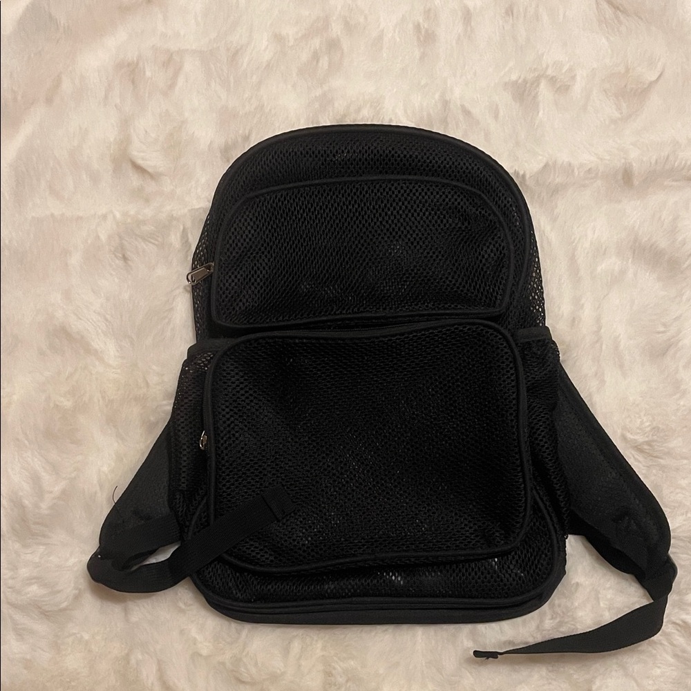 Black Mesh Men's Backpack